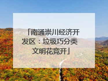 南通崇川经济开发区：垃圾巧分类 文明花竞开