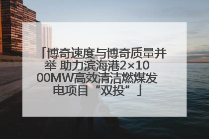 博奇速度与博奇质量并举 助力滨海港2×1000MW高效清洁燃煤发电项目“双投”