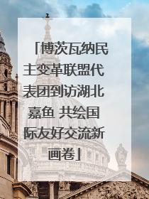 博茨瓦纳民主变革联盟代表团到访湖北嘉鱼 共绘国际友好交流新画卷