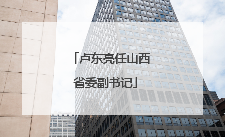 卢东亮任山西省委副书记