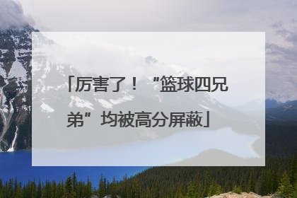 厉害了！“篮球四兄弟”均被高分屏蔽