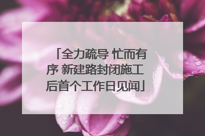 全力疏导 忙而有序 新建路封闭施工后首个工作日见闻