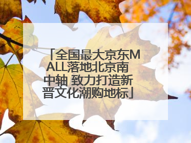 全国最大京东MALL落地北京南中轴 致力打造新晋文化潮购地标