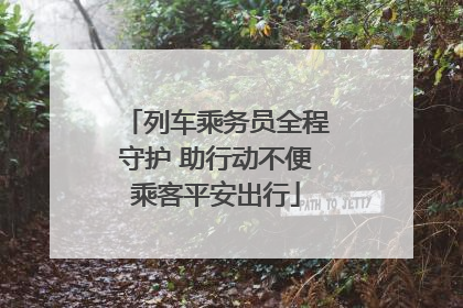 列车乘务员全程守护 助行动不便乘客平安出行
