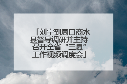 刘宁到周口商水县督导调研并主持召开全省“三夏”工作视频调度会