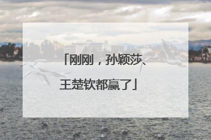 刚刚，孙颖莎、王楚钦都赢了