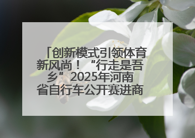 创新模式引领体育新风尚！“行走是吾乡”2025年河南省自行车公开赛进商圈系列赛落幕