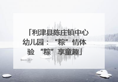 利津县陈庄镇中心幼儿园：“粽”情体验 “粽”享童趣
