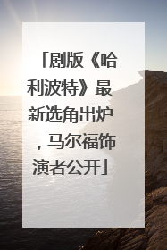 剧版《哈利波特》最新选角出炉，马尔福饰演者公开