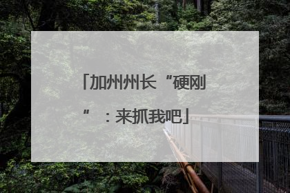 加州州长“硬刚”：来抓我吧