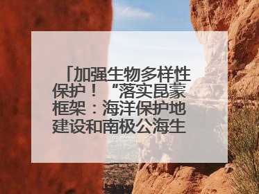 加强生物多样性保护！“落实昆蒙框架：海洋保护地建设和南极公海生态保护”主题论坛将举办