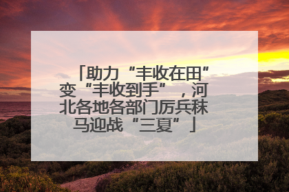 助力“丰收在田”变“丰收到手”，河北各地各部门厉兵秣马迎战“三夏”