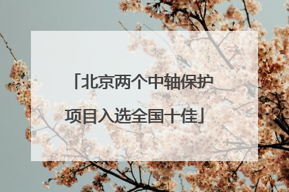 北京两个中轴保护项目入选全国十佳