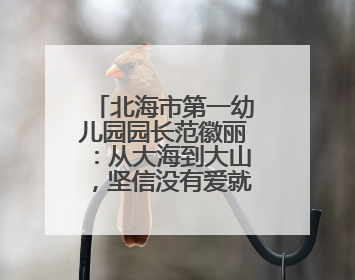 北海市第一幼儿园园长范徽丽：从大海到大山，坚信没有爱就没有教育