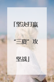 坚决打赢“三夏”攻坚战