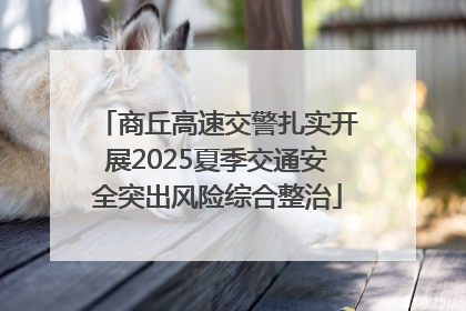 商丘高速交警扎实开展2025夏季交通安全突出风险综合整治
