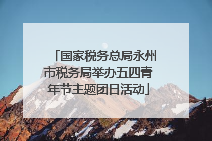 国家税务总局永州市税务局举办五四青年节主题团日活动