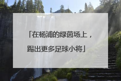 在杨浦的绿茵场上，踢出更多足球小将
