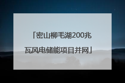 密山柳毛湖200兆瓦风电储能项目并网