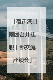 宿迁港口集团召开挂职干部交流座谈会