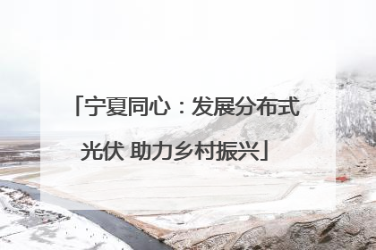 宁夏同心：发展分布式光伏 助力乡村振兴