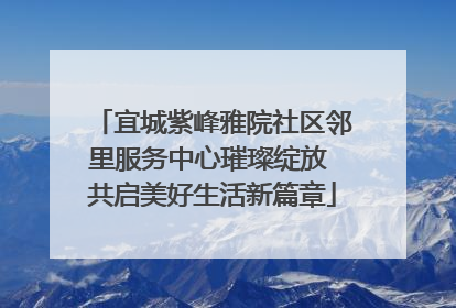 宜城紫峰雅院社区邻里服务中心璀璨绽放 共启美好生活新篇章