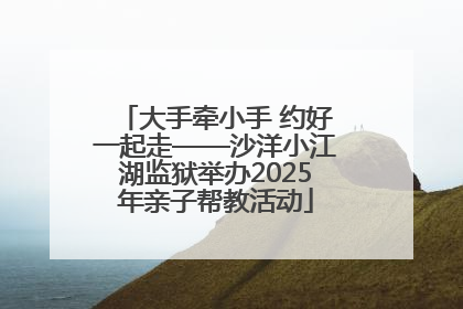 大手牵小手 约好一起走——沙洋小江湖监狱举办2025年亲子帮教活动