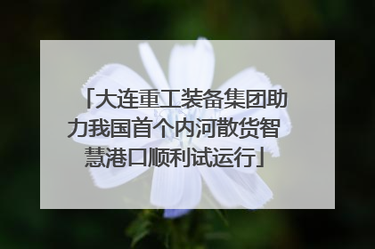 大连重工装备集团助力我国首个内河散货智慧港口顺利试运行