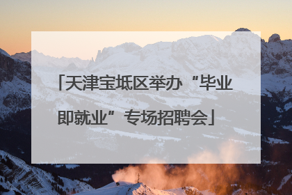 天津宝坻区举办“毕业即就业”专场招聘会