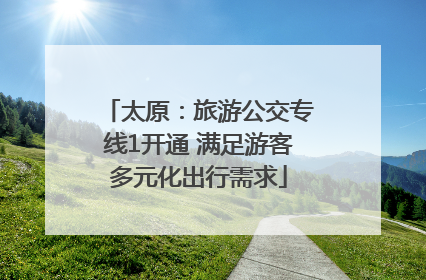 太原：旅游公交专线1开通 满足游客多元化出行需求