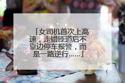 女司机首次上高速，走错匝道后不靠边停车报警，而是一路逆行……