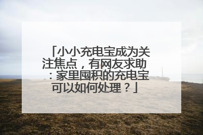 小小充电宝成为关注焦点，有网友求助：家里囤积的充电宝可以如何处理？