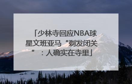 少林寺回应NBA球星文班亚马“剃发闭关”：人确实在寺里