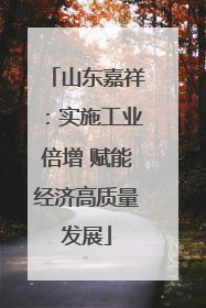 山东嘉祥：实施工业倍增 赋能经济高质量发展