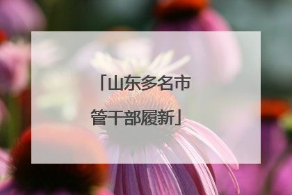 山东多名市管干部履新
