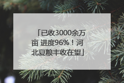 已收3000余万亩 进度96%！河北夏粮丰收在望