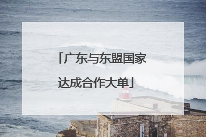 广东与东盟国家达成合作大单