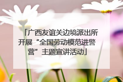 广西友谊关边境派出所开展“全国劳动模范进警营”主题宣讲活动