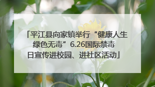 平江县向家镇举行“健康人生 绿色无毒”6.26国际禁毒日宣传进校园、进社区活动