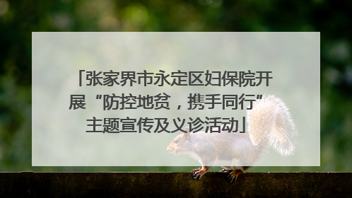 张家界市永定区妇保院开展“防控地贫，携手同行”主题宣传及义诊活动