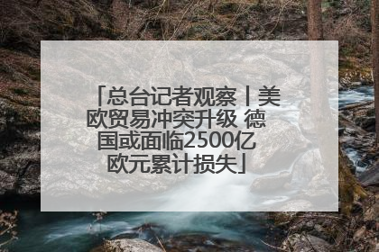 总台记者观察丨美欧贸易冲突升级 德国或面临2500亿欧元累计损失