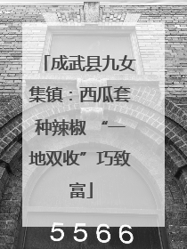 成武县九女集镇：西瓜套种辣椒 “一地双收”巧致富