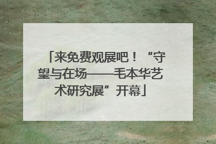 来免费观展吧！“守望与在场——毛本华艺术研究展”开幕