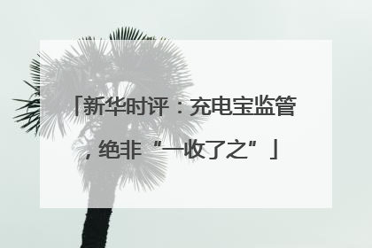 新华时评：充电宝监管，绝非“一收了之”