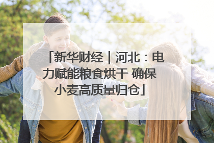 新华财经｜河北：电力赋能粮食烘干 确保小麦高质量归仓