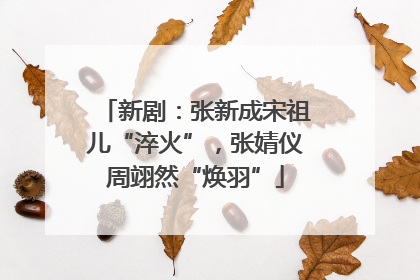 新剧：张新成宋祖儿“淬火”，张婧仪周翊然“焕羽”