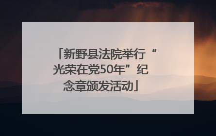 新野县法院举行“光荣在党50年”纪念章颁发活动