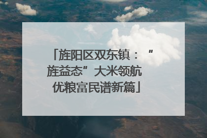旌阳区双东镇：“旌益态”大米领航 优粮富民谱新篇