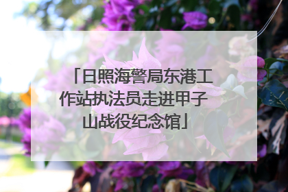 日照海警局东港工作站执法员走进甲子山战役纪念馆