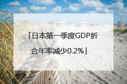 日本第一季度GDP折合年率减少0.2%